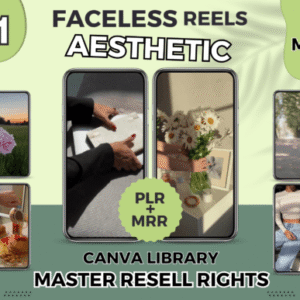 1,651 Faceless Aesthetic Reels (PLR & MRR) – Canva Library